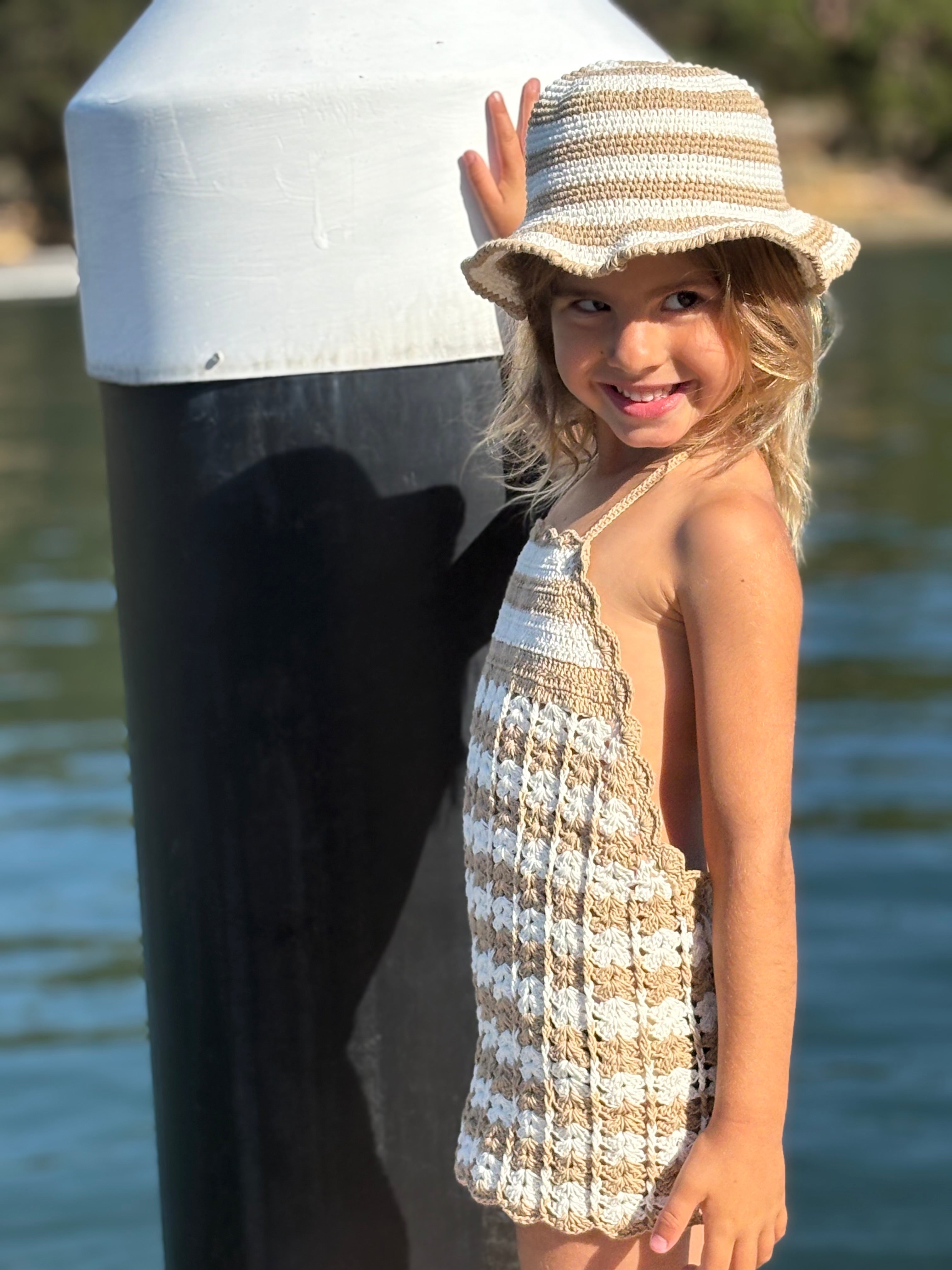Mermaid Crochet Dress & Hat