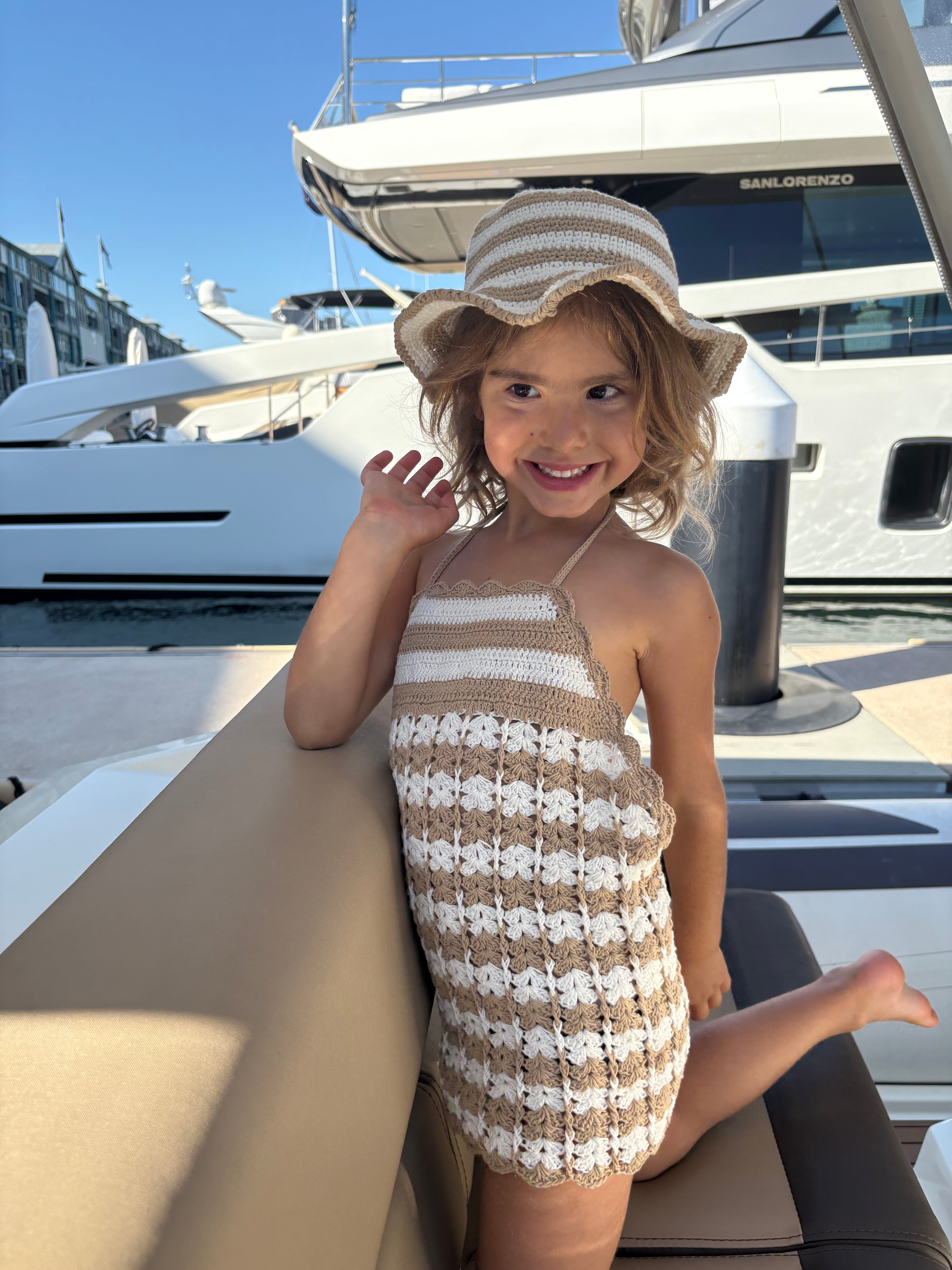 Mermaid Crochet Dress & Hat
