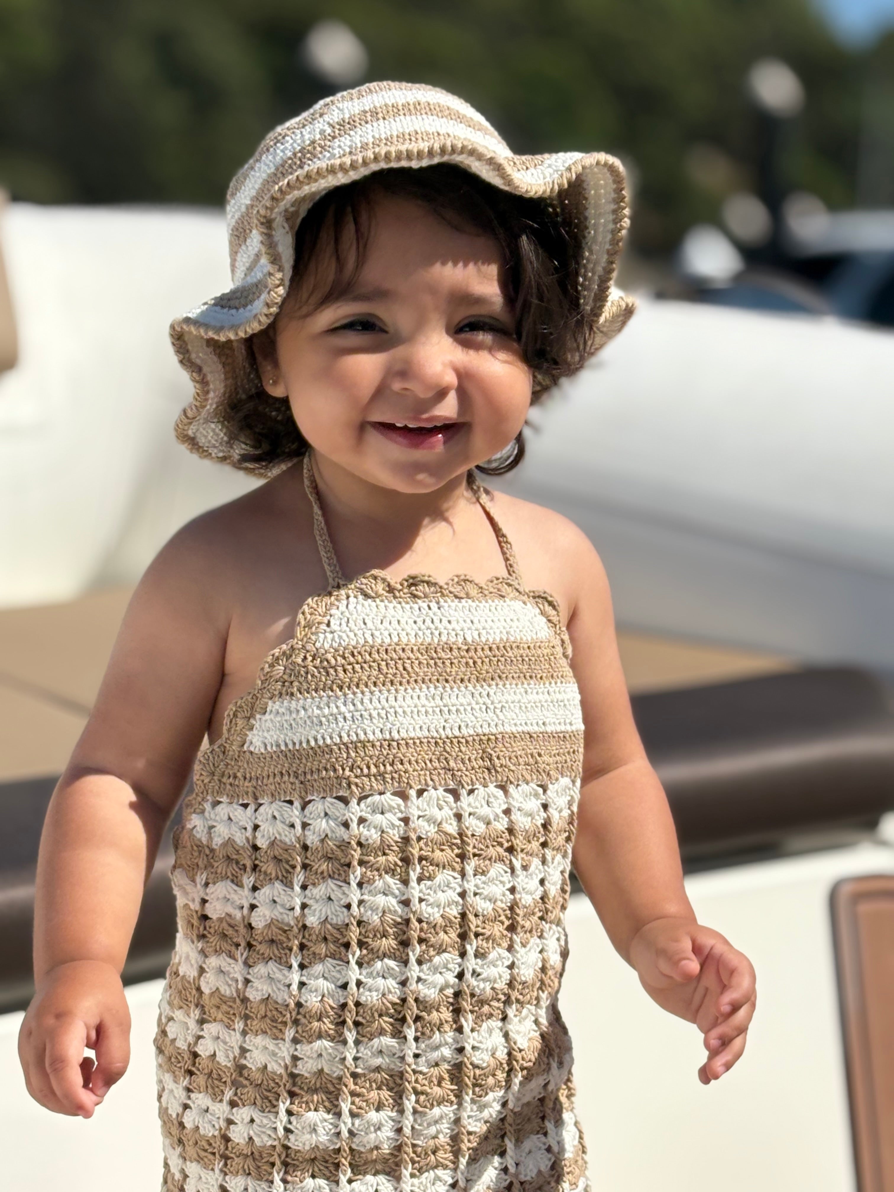 Mermaid Crochet Dress & Hat