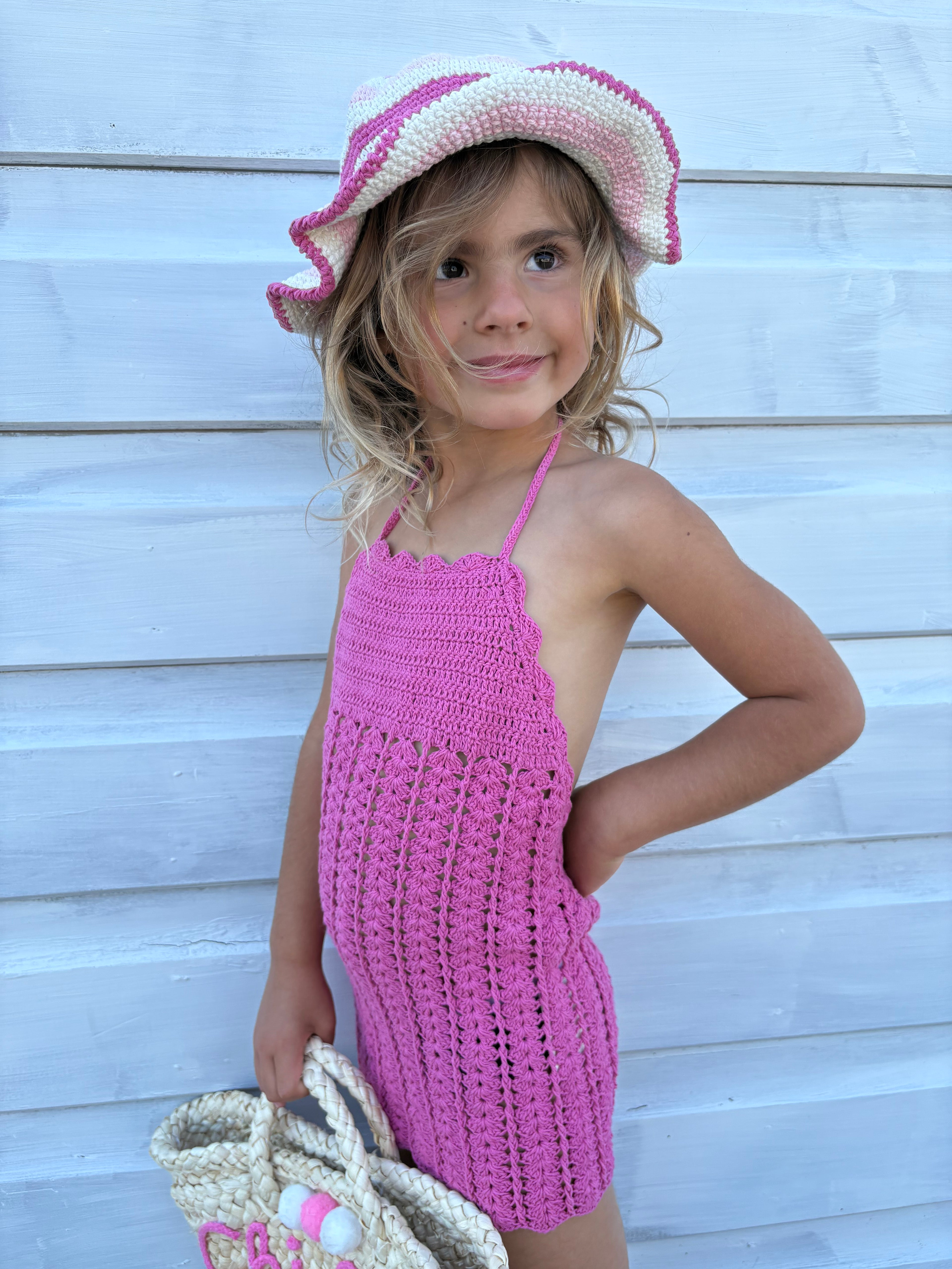 Mermaid Crochet Dress & Hat