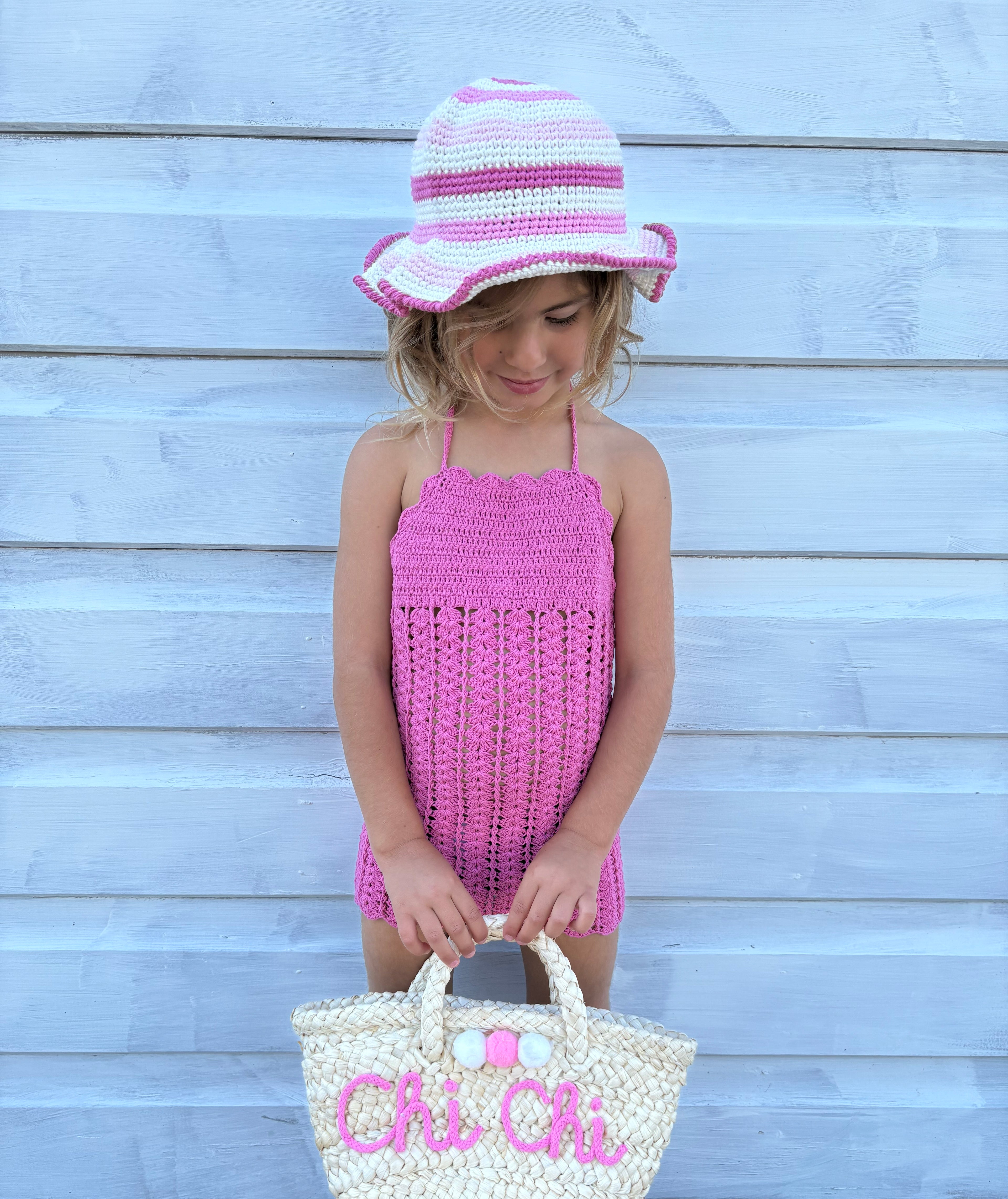 Mermaid Crochet Dress & Hat